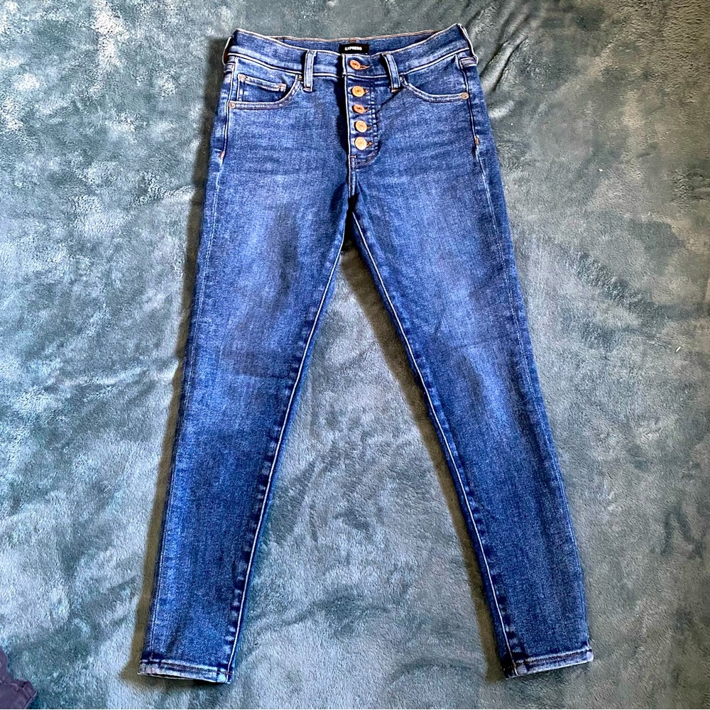 Express button fly jeans